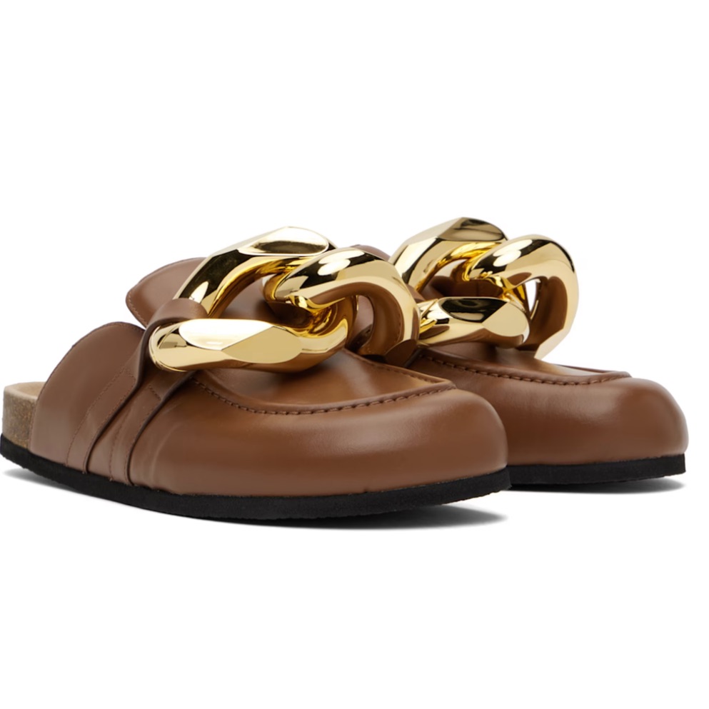 Jw Anderson Two-Chain Loafers - Color Brown Size 38 Come With Box & Dustbag